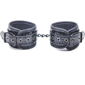Black Embossed Handcuffs