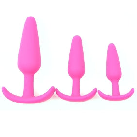 Set of 3 Pink Butt Plugs