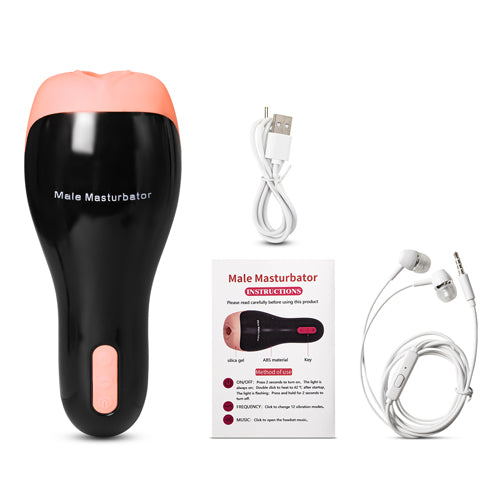 Male Vibrating Masturbator with Heating Function