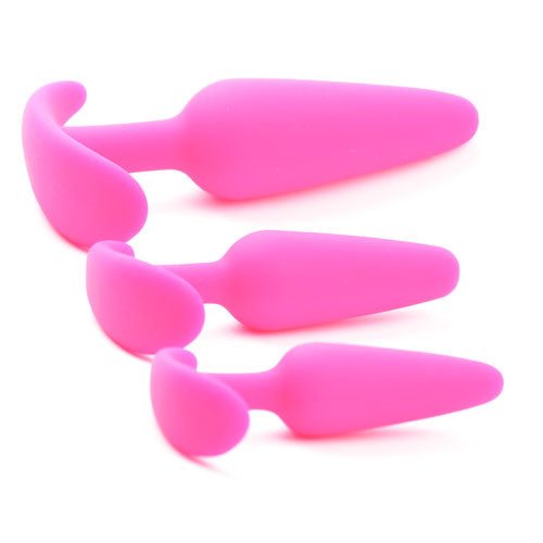 Set of 3 Pink Butt Plugs